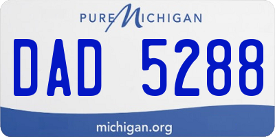MI license plate DAD5288