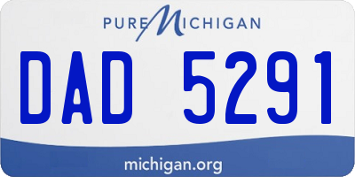MI license plate DAD5291
