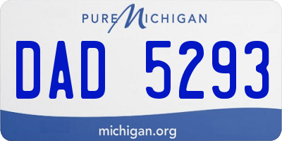 MI license plate DAD5293