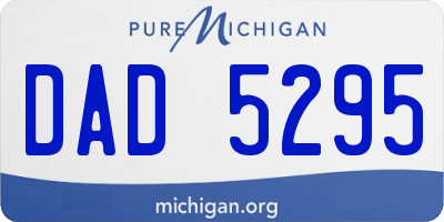 MI license plate DAD5295