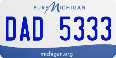 MI license plate DAD5333
