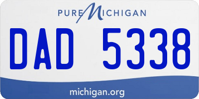 MI license plate DAD5338