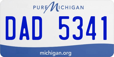 MI license plate DAD5341