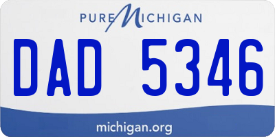 MI license plate DAD5346