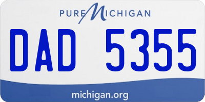 MI license plate DAD5355