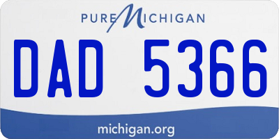 MI license plate DAD5366