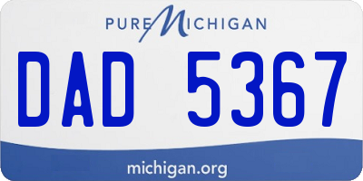 MI license plate DAD5367
