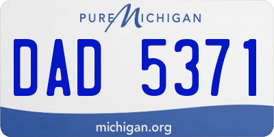 MI license plate DAD5371
