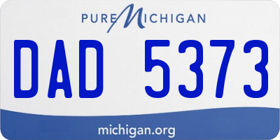 MI license plate DAD5373