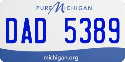 MI license plate DAD5389