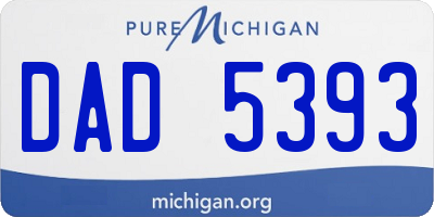MI license plate DAD5393