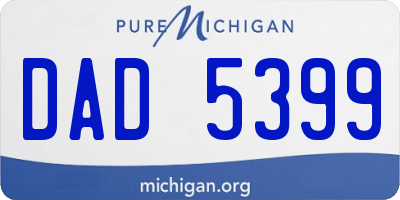 MI license plate DAD5399