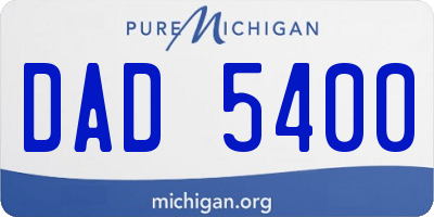 MI license plate DAD5400