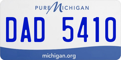 MI license plate DAD5410
