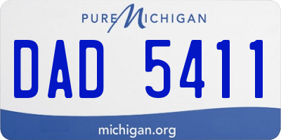 MI license plate DAD5411