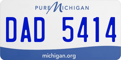 MI license plate DAD5414
