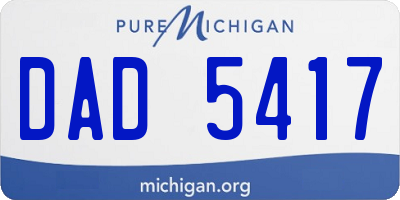 MI license plate DAD5417