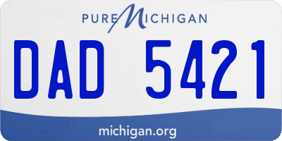 MI license plate DAD5421