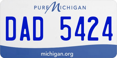 MI license plate DAD5424