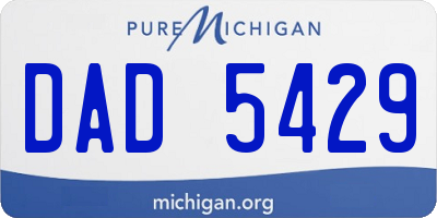 MI license plate DAD5429