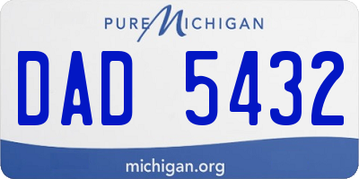 MI license plate DAD5432
