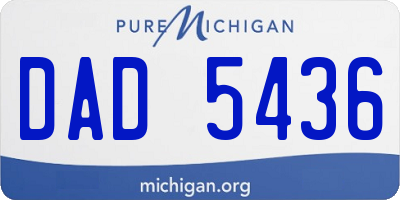 MI license plate DAD5436
