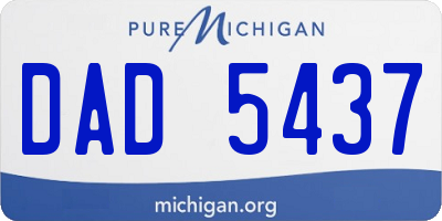 MI license plate DAD5437