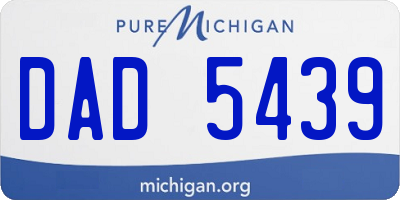 MI license plate DAD5439