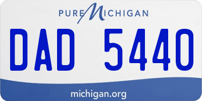 MI license plate DAD5440
