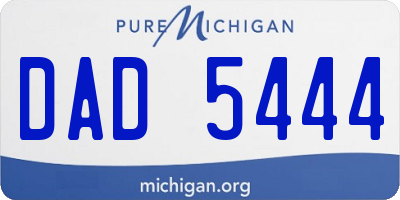 MI license plate DAD5444