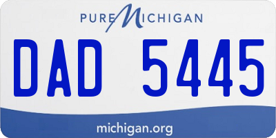 MI license plate DAD5445