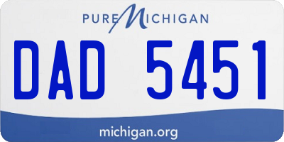 MI license plate DAD5451