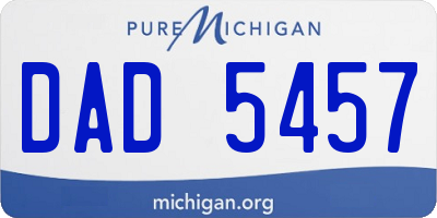 MI license plate DAD5457