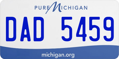 MI license plate DAD5459