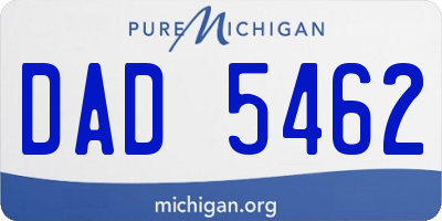 MI license plate DAD5462