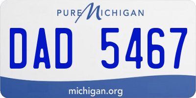 MI license plate DAD5467