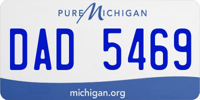 MI license plate DAD5469