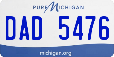 MI license plate DAD5476