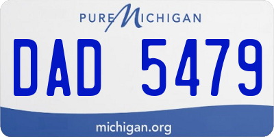 MI license plate DAD5479