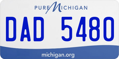 MI license plate DAD5480