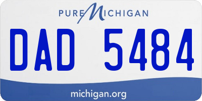 MI license plate DAD5484