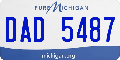 MI license plate DAD5487