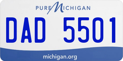 MI license plate DAD5501