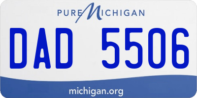 MI license plate DAD5506
