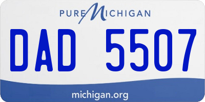 MI license plate DAD5507