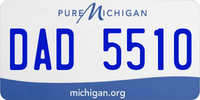MI license plate DAD5510