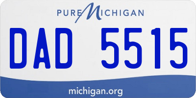 MI license plate DAD5515