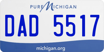 MI license plate DAD5517