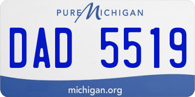 MI license plate DAD5519