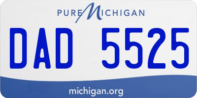 MI license plate DAD5525